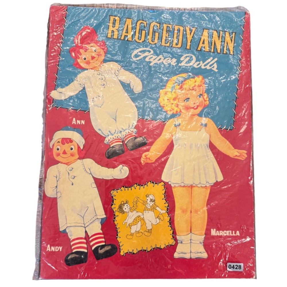 Vintage 1995 Raggedy Ann Paper Dolls B Shackman Andy Marcella Sealed 1135